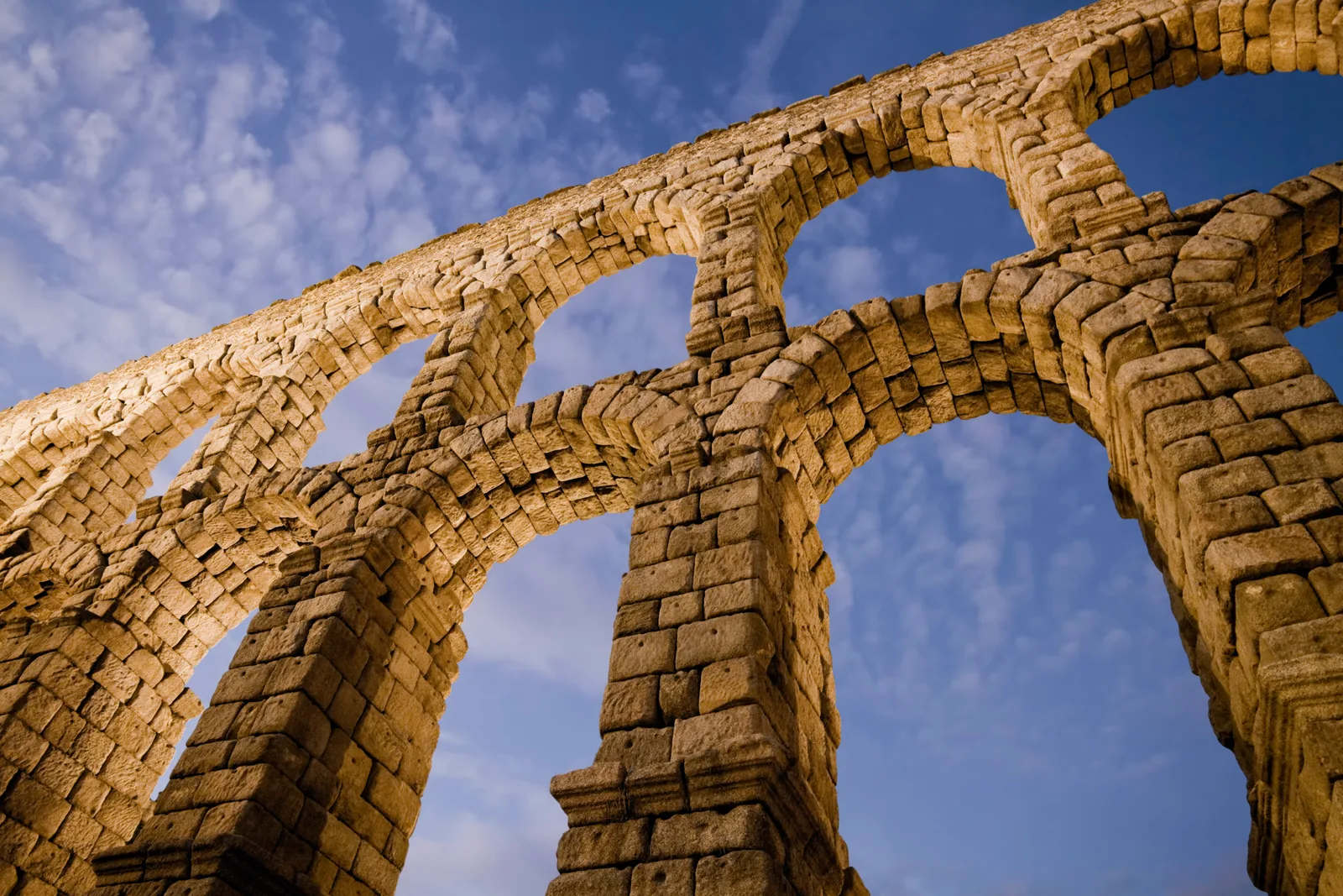 Roman aqueduct of Segovia in the city centre